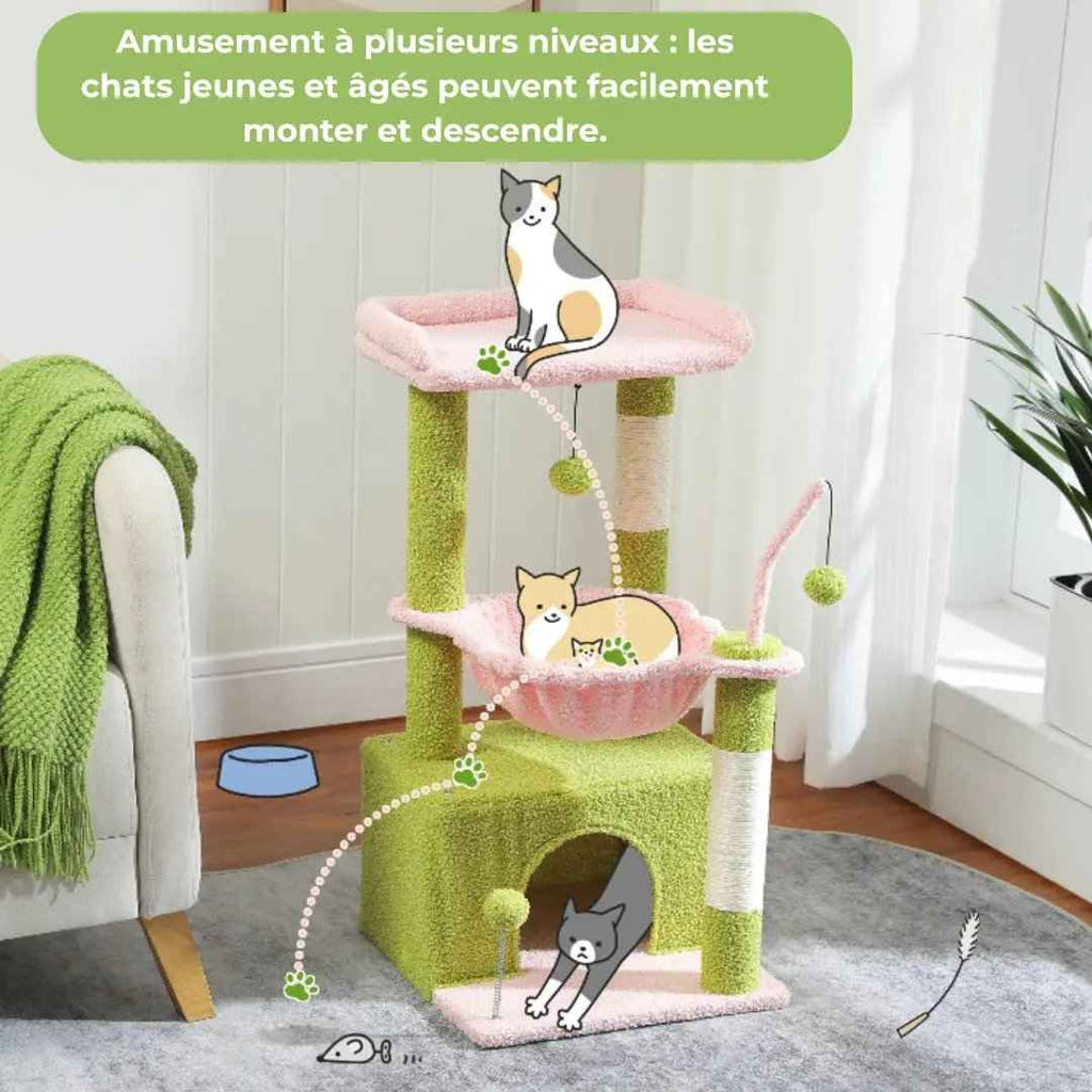 Arbre à chat design cactus - 83cm