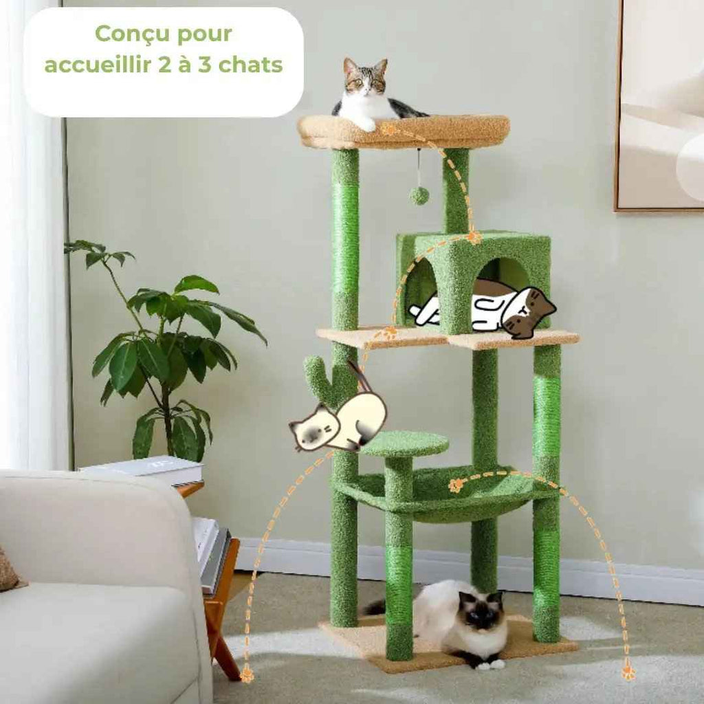 Arbre à Chat couvert de peluche XL