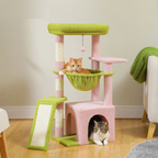 Arbre à Chat 92 cm – Tour Multifonction avec Hamac, Niche, Griffoir et Rampe d’Escalade