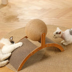 Griffoir en Bois avec Balle Sisal et Rampe