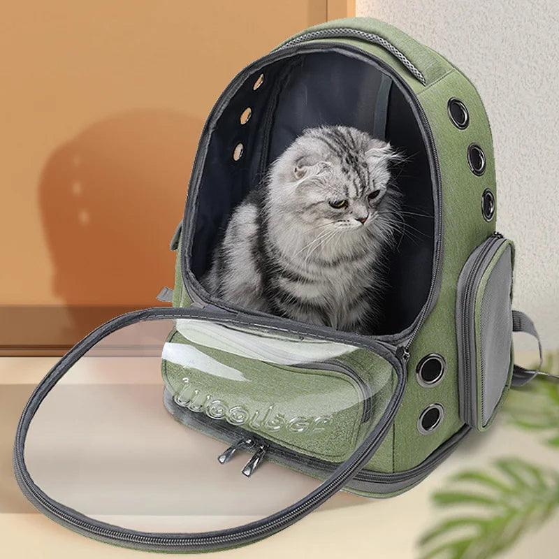 Sac à Dos de Transport pour Chat – Sac Capsule avec Bulle Transparente et Aération Optimale