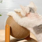 Griffoir en Bois avec Balle Sisal et Rampe