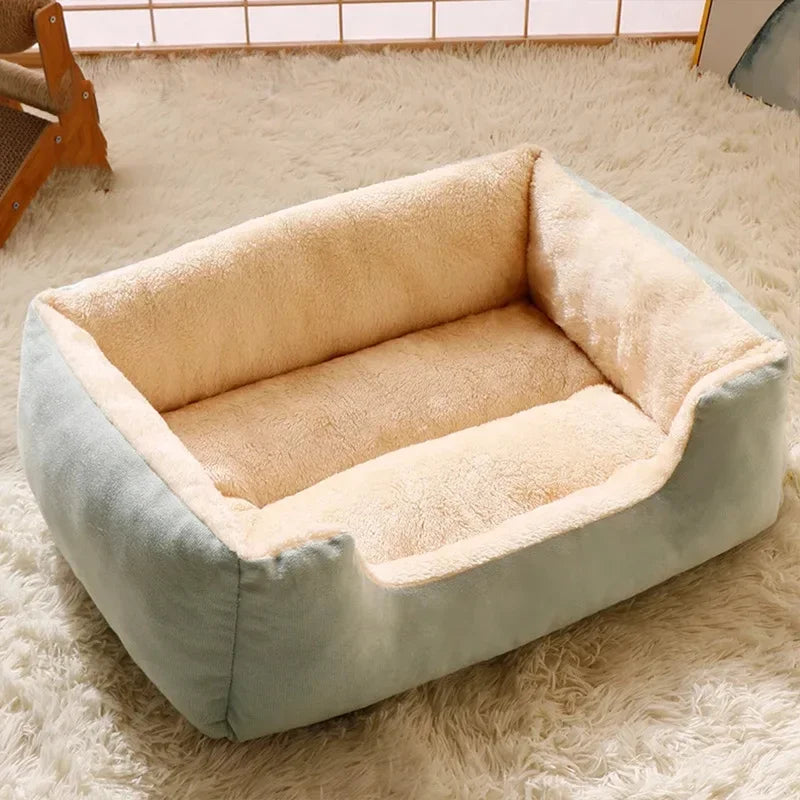Panier Confortable pour Chat – Lit Douillet en Peluche avec Bords Relevés