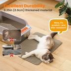 Tapis de Litière pour Chat – Capture Efficace de Tous Types de Litière | Antidérapant & Facile à Nettoyer