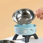 Gamelle Antidérapante pour Chat – Bol en Acier Inoxydable avec Support Élevé