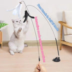 Jouet Interactif Plume Suspendue avec Ventouse