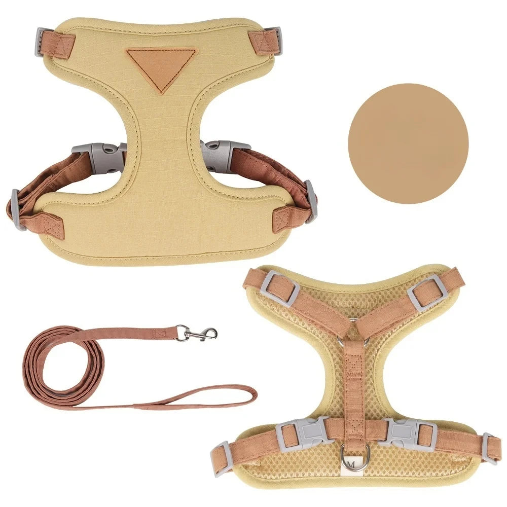 Harnais Réglable pour Chat avec Laisse – Gilet Confortable et Sécurisé pour Promenade