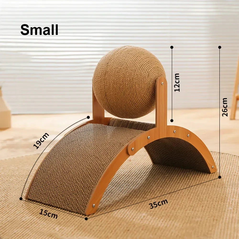 Griffoir en Bois avec Balle Sisal et Rampe