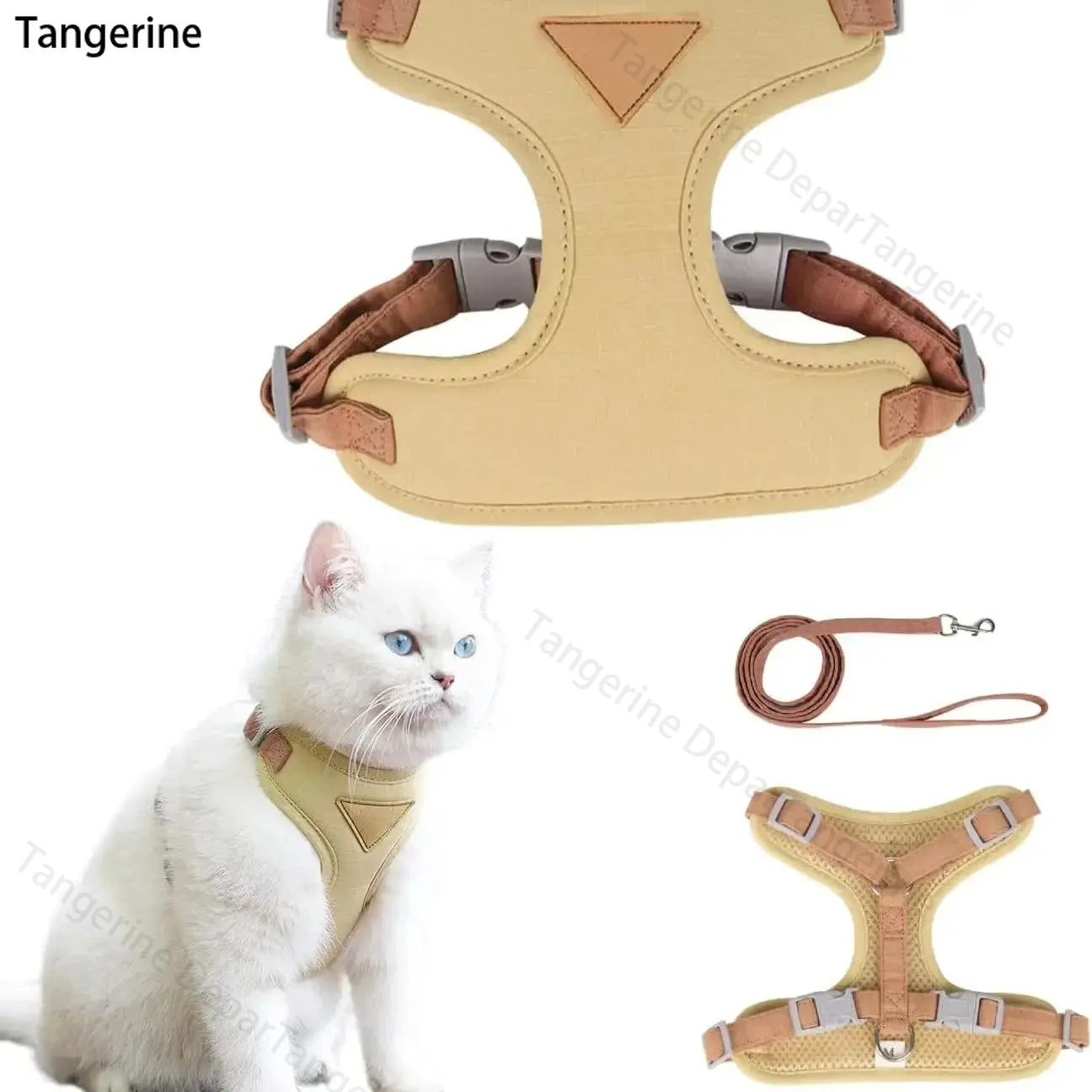 Harnais Réglable pour Chat avec Laisse – Gilet Confortable et Sécurisé pour Promenade