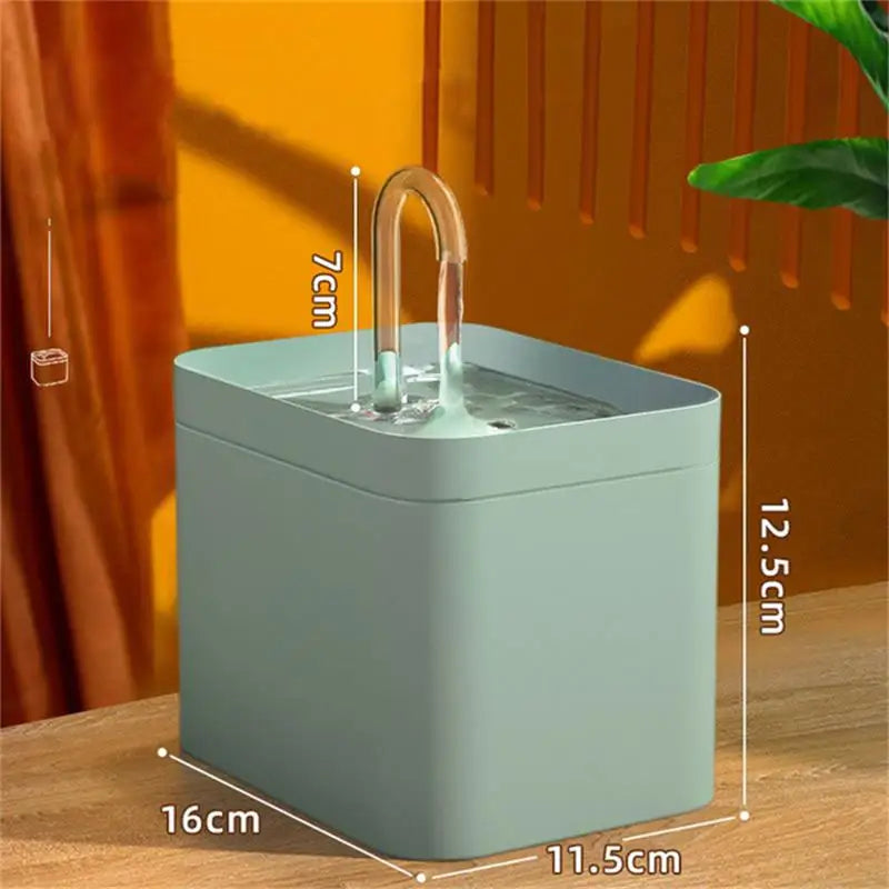 Fontaine à Eau pour Chat avec Bec Transparent – Distributeur Automatique d’Eau Filtrée et Silencieuse