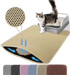Tapis de Litière pour Chat – Capture Efficace de Tous Types de Litière | Antidérapant & Facile à Nettoyer