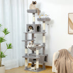 Arbre à Chat XXL – Tour Multifonction avec Niche, Hamac, Griffoirs et Plateformes | Stable et Confortable