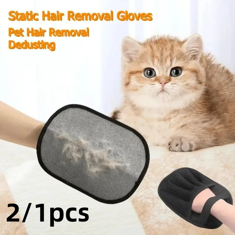 Gant de Toilettage pour Chat – Retrait Facile des Poils sur toutes les surfaces