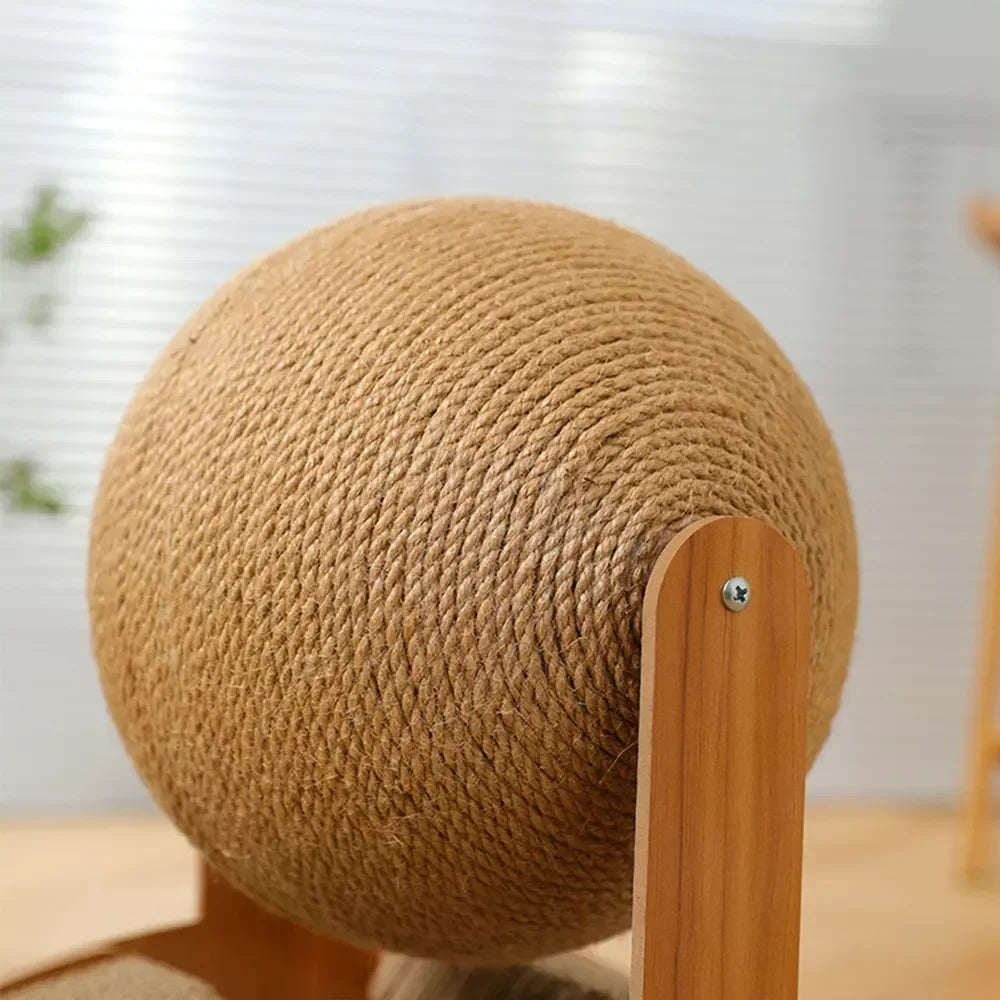 Griffoir en Bois avec Balle Sisal et Rampe