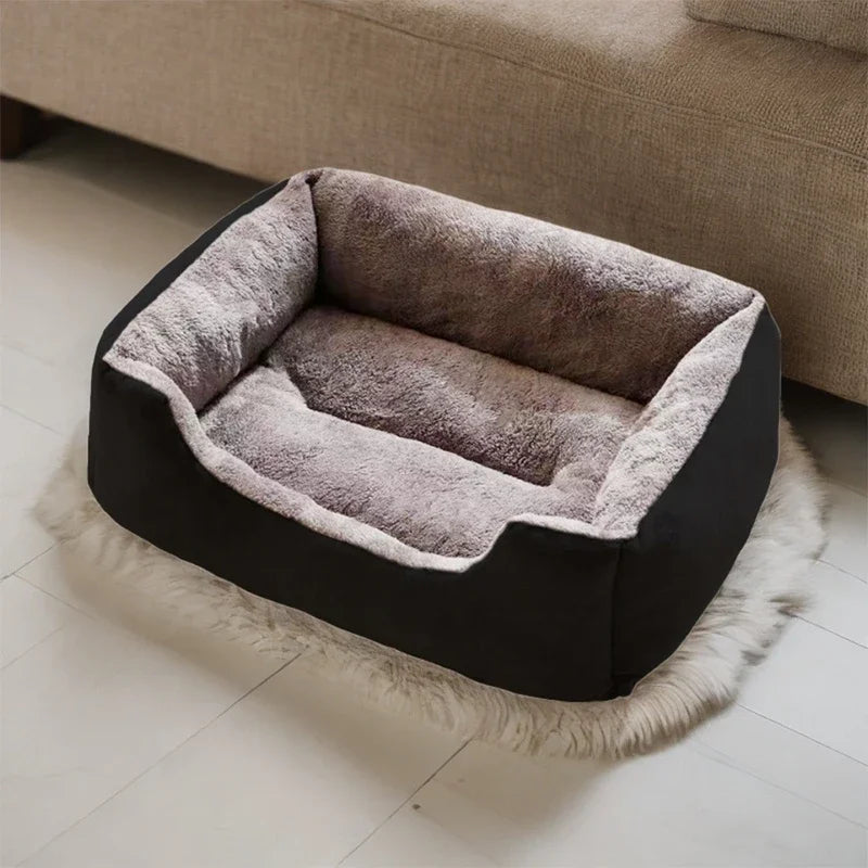 Panier Confortable pour Chat – Lit Douillet en Peluche avec Bords Relevés