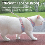 Harnais Réglable pour Chat avec Laisse – Gilet Confortable et Sécurisé pour Promenade