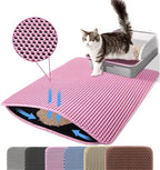 Tapis de Litière pour Chat – Capture Efficace de Tous Types de Litière | Antidérapant & Facile à Nettoyer