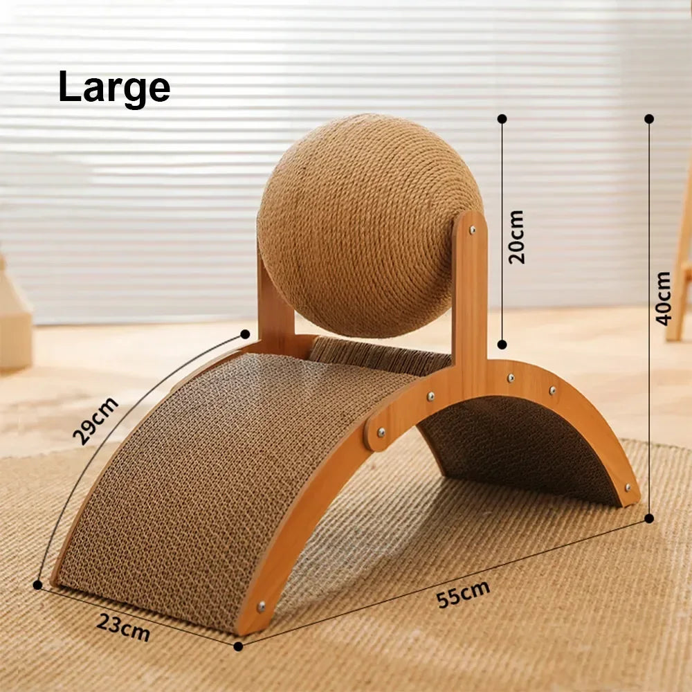 Griffoir en Bois avec Balle Sisal et Rampe
