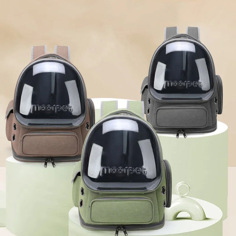 Sac à Dos de Transport pour Chat – Sac Capsule avec Bulle Transparente et Aération Optimale
