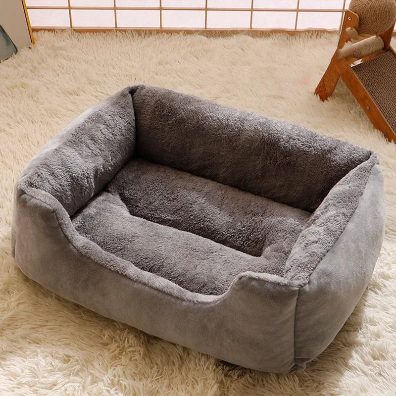 Panier Confortable pour Chat – Lit Douillet en Peluche avec Bords Relevés