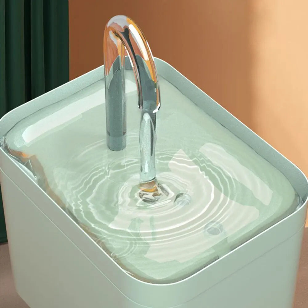 Fontaine à Eau pour Chat avec Bec Transparent – Distributeur Automatique d’Eau Filtrée et Silencieuse