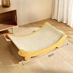 Griffoir en Bois Incurvé avec Tapis Sisal