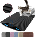 Tapis de Litière pour Chat – Capture Efficace de Tous Types de Litière | Antidérapant & Facile à Nettoyer