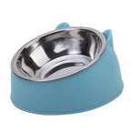 Gamelle Inclinée pour Chat – Bol en Acier Inoxydable avec Support Antidérapant