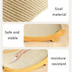 Griffoir en Bois Incurvé avec Tapis Sisal
