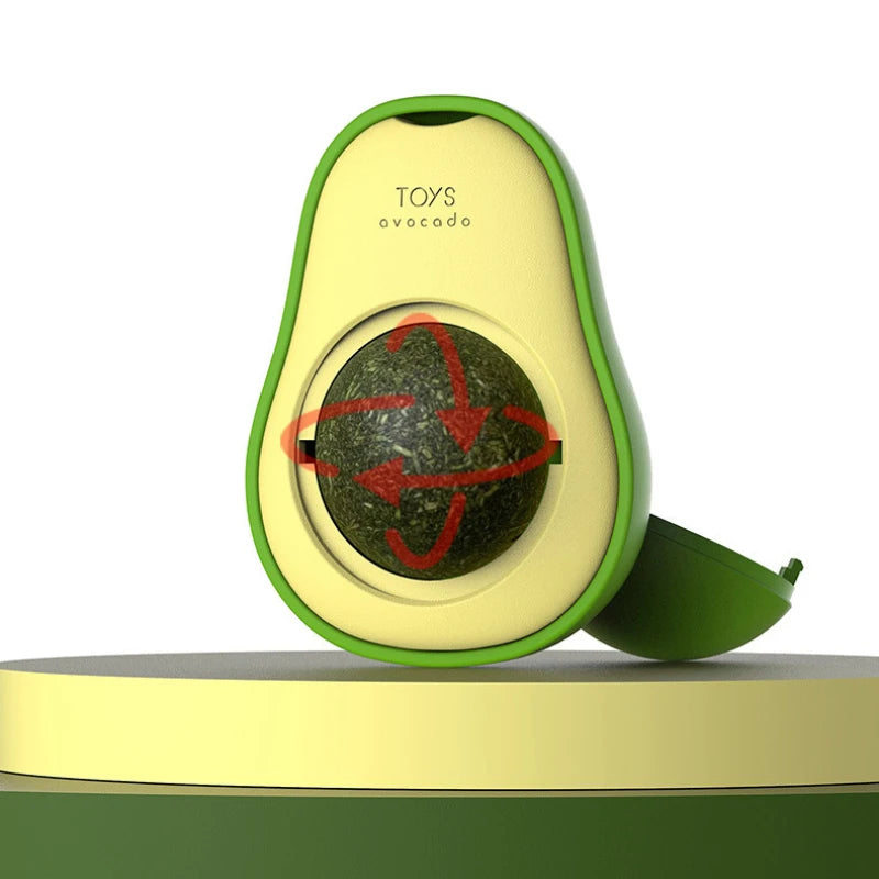 Jouet Avocat avec Boule d’Herbe à Chat Rotative