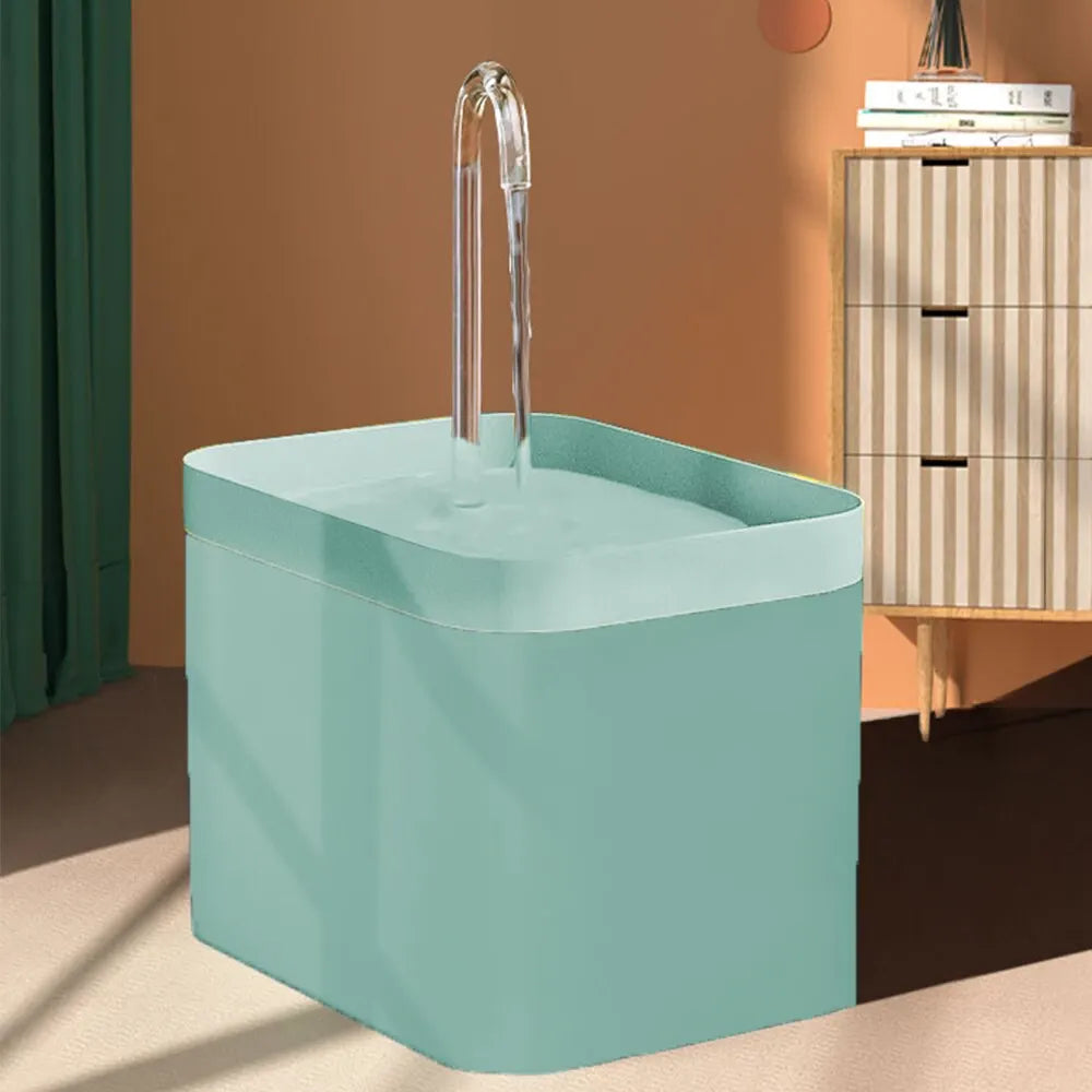 Fontaine à Eau pour Chat avec Bec Transparent – Distributeur Automatique d’Eau Filtrée et Silencieuse