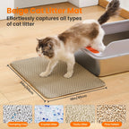 Tapis de Litière pour Chat – Capture Efficace de Tous Types de Litière | Antidérapant & Facile à Nettoyer