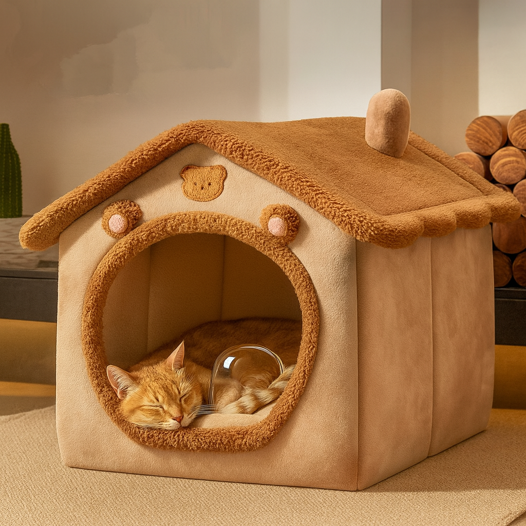 Maison en Peluche pour Chat Maison Minet
